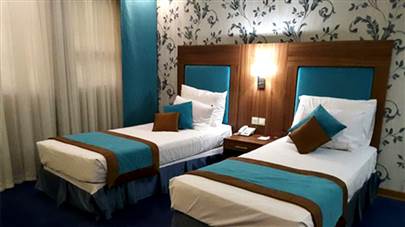 اتاق دو تخته تویین هتل پارسیان شیراز اتاق دو تخته تویین هتل پارسیان شیراز